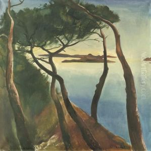 Landschaft Am Meer, Ragusa by Willy Jaeckel