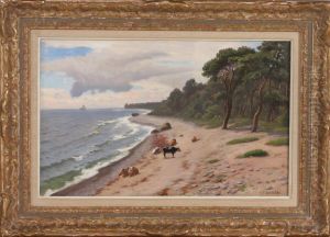 Strand Med Kor by Carl Wilhelm Jaensson