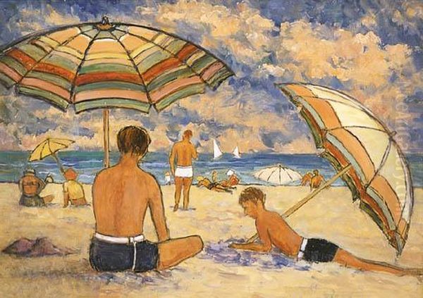 Beach Scene (possibly Cottesloe Beach) - view 1