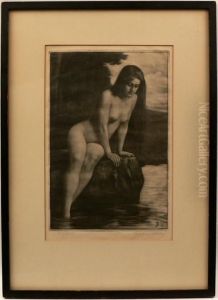 An Art Nouveau Era Nude In A Naturalistic Setting