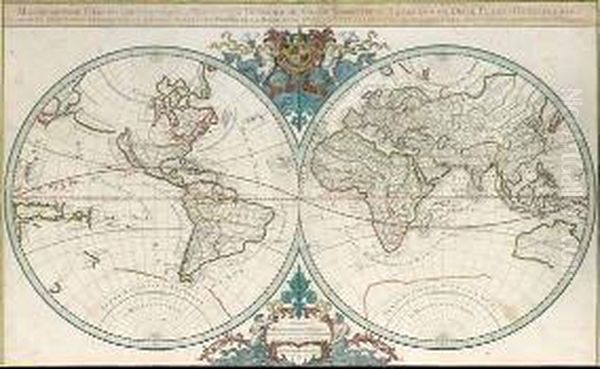 Weltkarte.'mappe-monde Geo-hydrographique, Ou - view 1