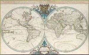 Weltkarte.'mappe-monde Geo-hydrographique, Ou