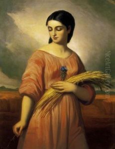 Young Girl With Wheat-ear