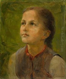 Little Girl In The Fields by Georg Jakobides