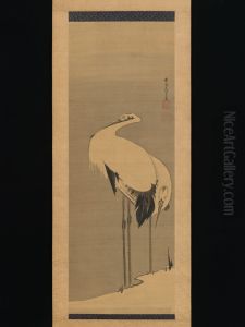 Two Cranes by Ito Jakuchu