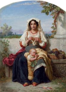 Jeune Mere Italienne by Charles Francois Jalabert