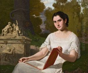 Portrait De La Fille Du Peintre A 18 Ans. by Jean Jalabert