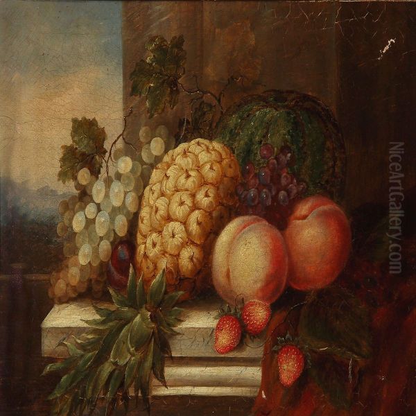 Still Life With Fruits At A Column - view 1