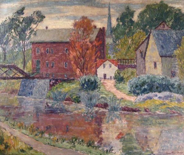 Landscape Scene With Bridge & Church - view 1