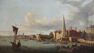 View Of The Thames At Westminster