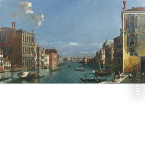 Veduta Del Canal Grande Da Campo San Vio Verso Il Bacino Di Sanmarco