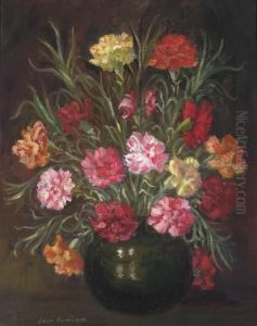 Still Life With Carnations In A Vase by Joan Jameson