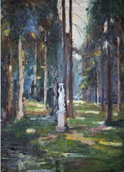 Statue In A Woodland Glade - view 1
