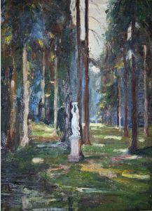 Statue In A Woodland Glade