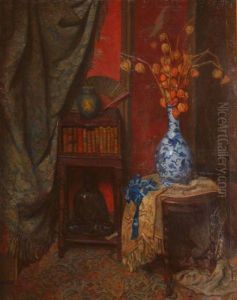 Still Life With Asian Props by Georges Jamotte