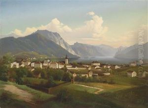 View Of Gmunden And Schlos Orth On Traunsee