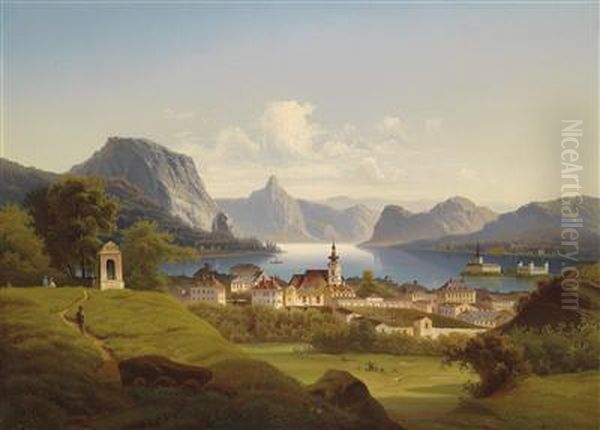 View Of Gmunden With Schloss Orth In Thebackground - view 1
