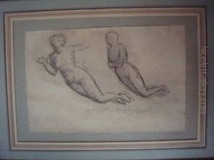 Etude Pour La Fresque De Saint Polycarpe by Anne-Francois-Louis Janmot
