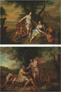 An Allegory Of Autumn; And An Allegory Of Summer by Frans Christoph Janneck