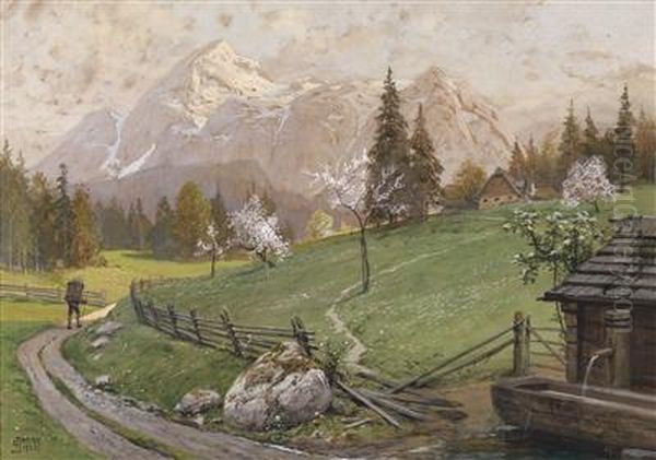 A Spring Motif: Groser Buchstein - Hochscheibenalm - view 1