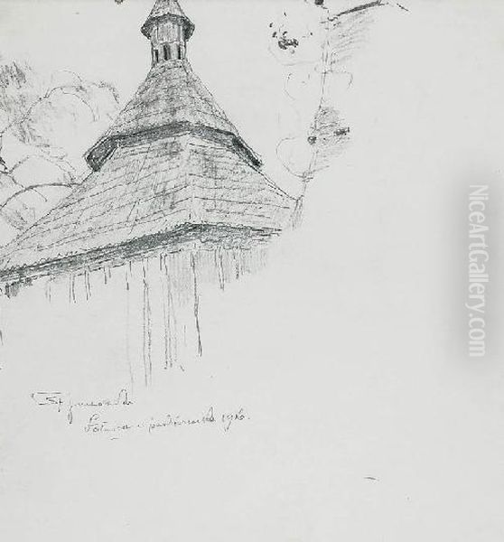 Fragment Dzwonnicy Koscielnej W Lotwicze - view 1
