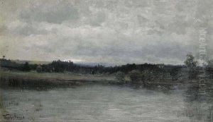 Early Evening By The Lake by Vaclav Jansa