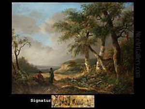 Landschaft Mit Rastender Reisigtragerin by Johan Maurisz Jansen