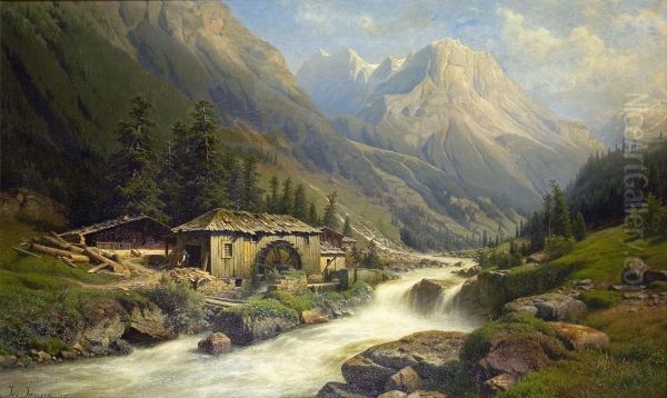 Gebirgslandschaft Mit Sagemuhle - view 1
