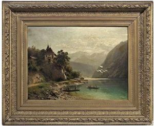 Landscape At Lakebrienz In Switzerland. by Joseph Jansen