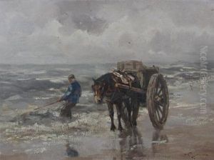 Shrimping Along The Shore by Willem George Fred. Jansen