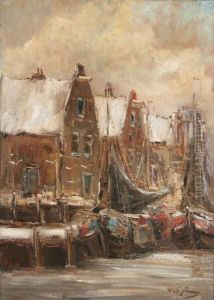 Haventje by Willem George Fred. Jansen