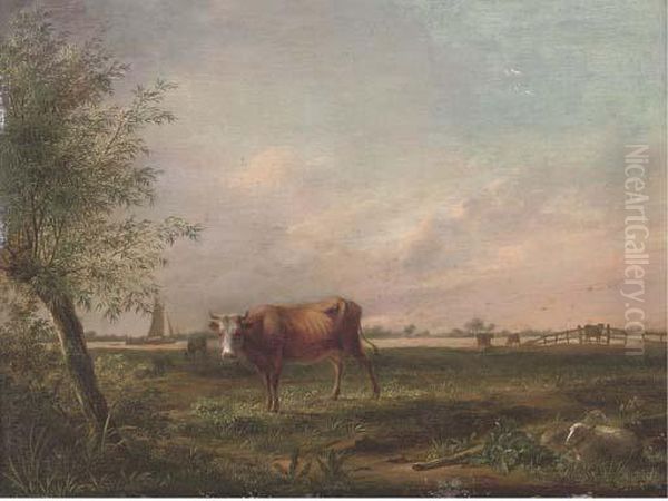 A Landscape With Cattle And Sheep - view 1