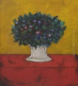 Blumenpracht Vor Gelbem Himmel. by Gerhard Janssen