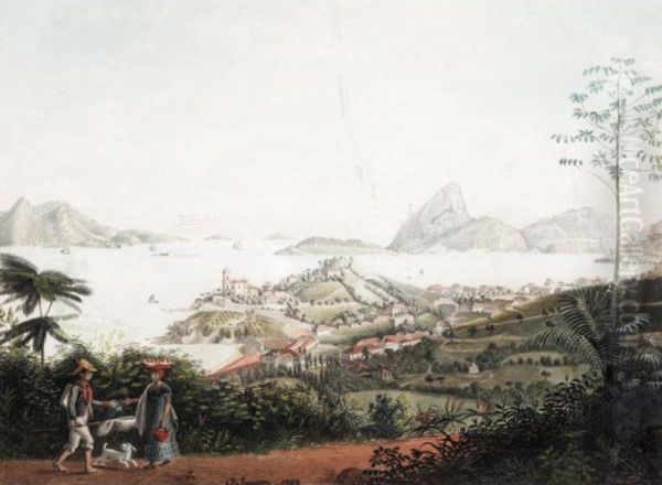 View Of The Entrance Of The Harbour Of Rio Di Janiero Up From The Hill Of Ste Theresa Above The City - view 1