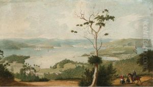 View Of The Entrance To Jackson's Bay, The North And South Heads From Above Vaucluse, The Property Of Mr. W. Wentworth. M. L. C. by Jacob Janssen