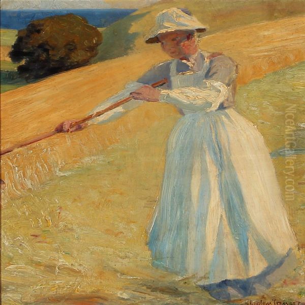 Woman In The Field - view 1