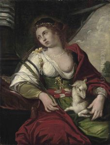 Saint Agnes by Abraham Janssens