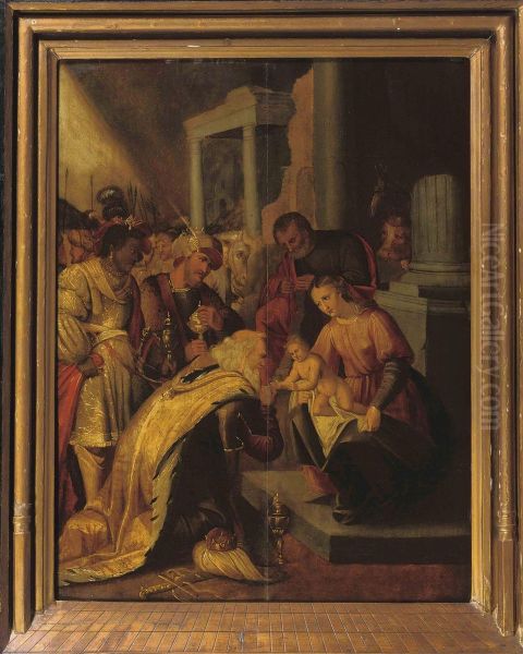 The Adoration Of The Magi by Abraham Janssens