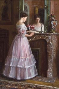 Dame Dans Un Interieur by Rene Janssens