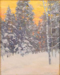 Winter Landscape At Sunset by Alfred Jansson