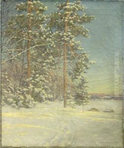 Jansson, Morning Winter Scene by Alfred Jansson