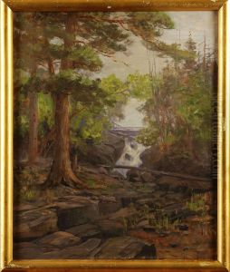 Landskap Med Fors by Alfred Jansson
