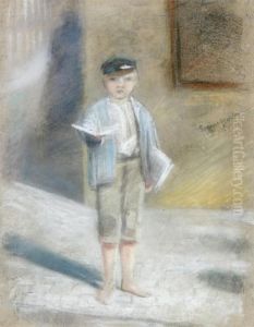 Tidningspojke by Eugene Jansson