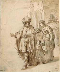 Abraham Dismissing Hagar And Ismael by Pieter Jansz.
