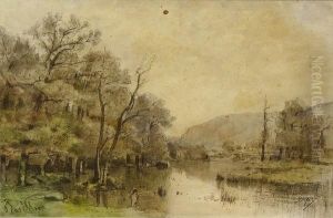 Enfants Pres D'une Riviere by Louis-Aime Japy