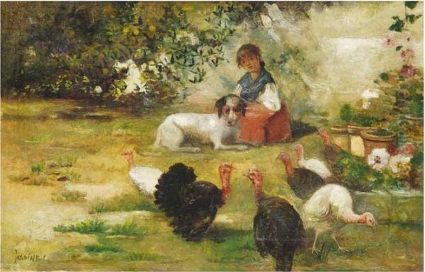 Chica Con Pavos - view 1