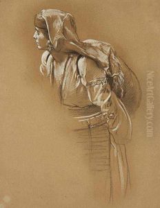 A Montenegrin Girl With A Pack On Her Back A Montenegrin Girl With A Pack On Her Back