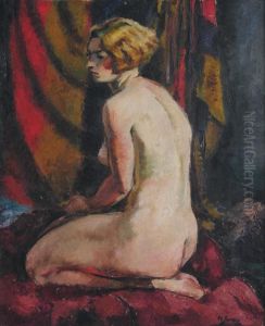Nu Au Fond Rouge by Roman Jarosz