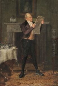 Sir George Harvey Reading "the Morning Post" by George Jarvis