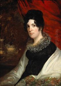 Portrait Of Lucy Maverick, Wife Of Samuel Maverick by John Wesley Jarvis